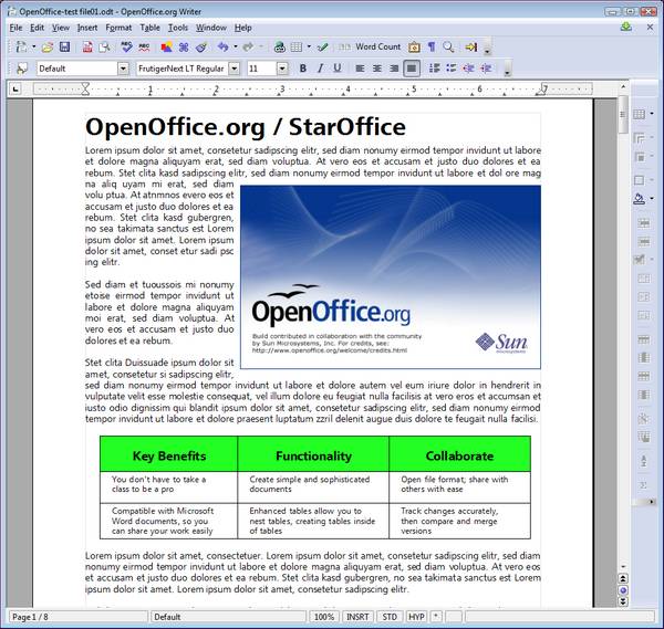 open office. OpenOffice.org is the first