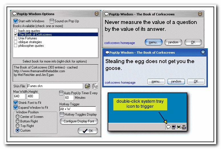 PopUp Wisdom screenshot PopUp Wisdom screenshot