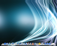Distorted wallpaper at dock and taskbar.JPG