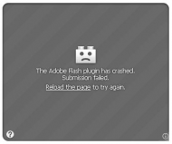 The Adobe Flash plugin has crashed Submission failed.jpg