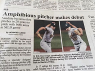 Amphibious pitcher makes debut.jpg