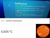 Your CPU temperature has exceeded 8125 °C. Prolonged use at this temperature may shorten the CPU's lifespan.jpg
