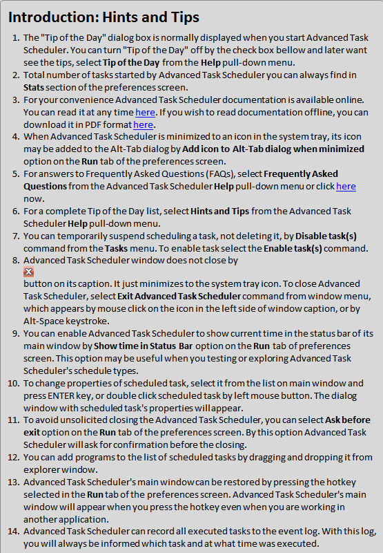 Advanced Task Scheduler - 01 Tips list.png