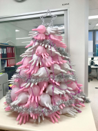 This Christmas Tree Made Of Latex Gloves In My Laboratory.jpg