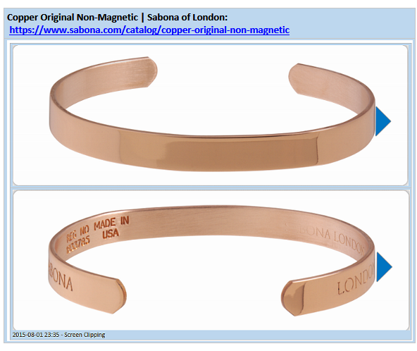 Sabona plain copper bracelet.png