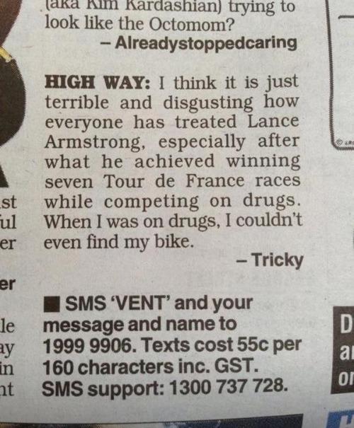 Lance Armstrong on drugs bicycle.jpg