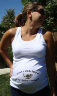 Not a Magic Lamp don't rub the belly custom funny maternity shirt.jpg
