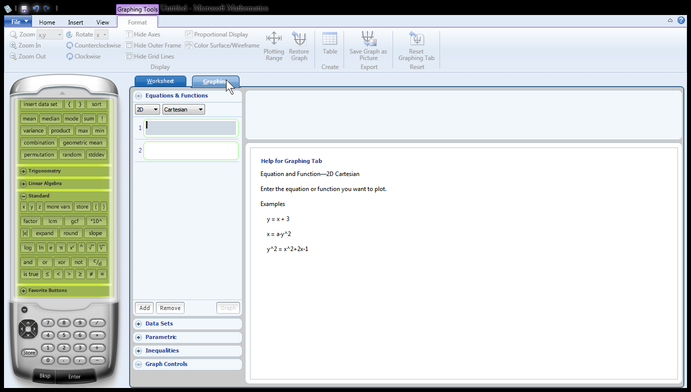 Microsoft Mathematics calculator - 04 Graphing.png