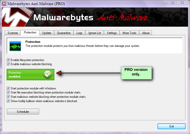 Malwarebytes - 02 Protection tab.png