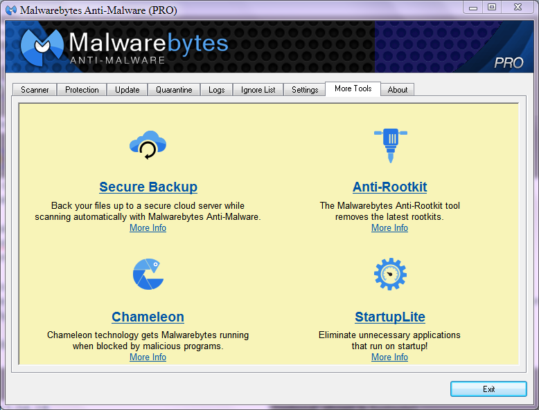 Malwarebytes - 09 More Tools tab.png