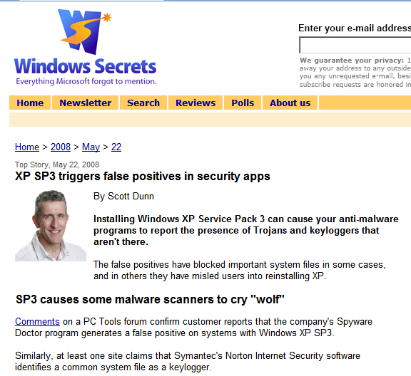 Windows Secrets - XP Sp-3 False Positives.png