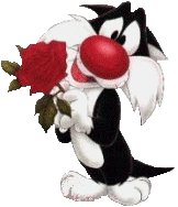 Sylvester With Flower.GIF