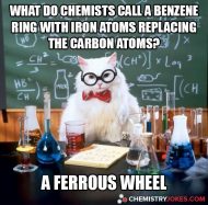 What Do Chemists Call A Benzene Ring With Iron Atoms Replacing The Carbon Atoms.jpg