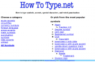'How To Type Symbols, Accents, and Special Characters' - www_howtotype_net.png