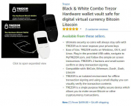 Black & White Combo Trezor Hardware wallet vault safe for digital virtual currency Bitcoin Litecoin.jpg
