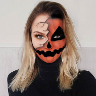 Pumpkin Half-Face Halloween Makeup.jpg